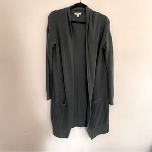 BP Open Cardigan Sweater with Pockets Hunter Green Size Small